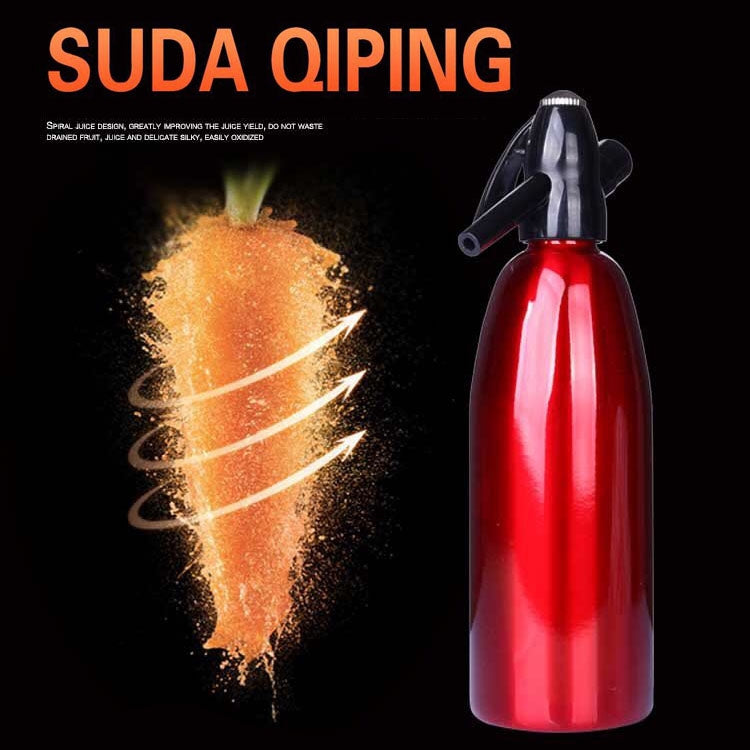 Sifão Manual para Refrigerante Dispensador de CO2 Gerador de Bolhas de Água Máquina de Refrigerante para Bebidas Frias Cocktail Máquina de Refrigerante em Alumínio DIY, Capacidade: 1L