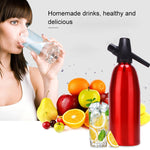 Sifão Manual para Refrigerante Dispensador de CO2 Gerador de Bolhas de Água Máquina de Refrigerante para Bebidas Frias Cocktail Máquina de Refrigerante em Alumínio DIY, Capacidade: 1L
