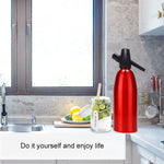 Sifão Manual para Refrigerante Dispensador de CO2 Gerador de Bolhas de Água Máquina de Refrigerante para Bebidas Frias Cocktail Máquina de Refrigerante em Alumínio DIY, Capacidade: 1L