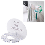 Suporte de Plástico para Escova de Dentes, Dispensador de Pasta de Dentes, BRANCO, Rosa, Verde