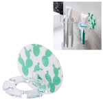Suporte de Plástico para Escova de Dentes, Dispensador de Pasta de Dentes, BRANCO, Rosa, Verde