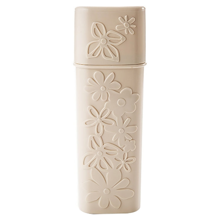 Suporte Portátil para Escova de Dentes com Flor Entalhada, Tampa para Escova de Dentes para Exterior, Caixa de Armazenamento de Pasta de Dentes, Copo de Lavagem