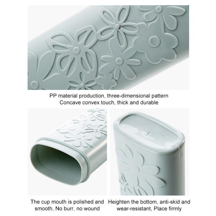 Suporte Portátil para Escova de Dentes com Flor Entalhada, Tampa para Escova de Dentes para Exterior, Caixa de Armazenamento de Pasta de Dentes, Copo de Lavagem