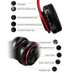 Auriculares Bluetooth Estéreo Dobráveis Sem Fios para Desporto com Microfone, Auricular Mãos Livres e MP3 Player