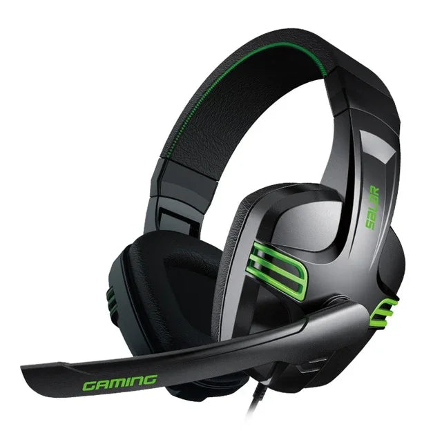 Auricular com Fio Salar KX101 3.5mm para Gaming PC Gamer Estéreo com Microfone para Computador