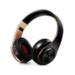 Auricular Bluetooth Estéreo HIFI Sem Fios para Xiaomi iPhone Samsung Tablet, com Microfone, Suporte para Cartão SD e Rádio FM