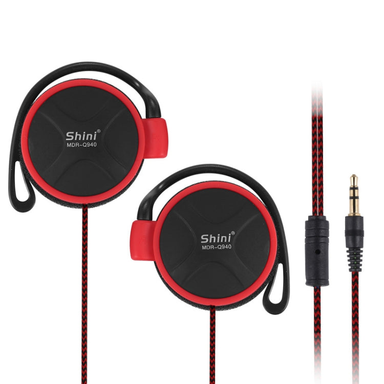 Auricular Shini Q940 Super Bass EarHook 3,5mm para Leitor Mp3 Computador Telemóvel