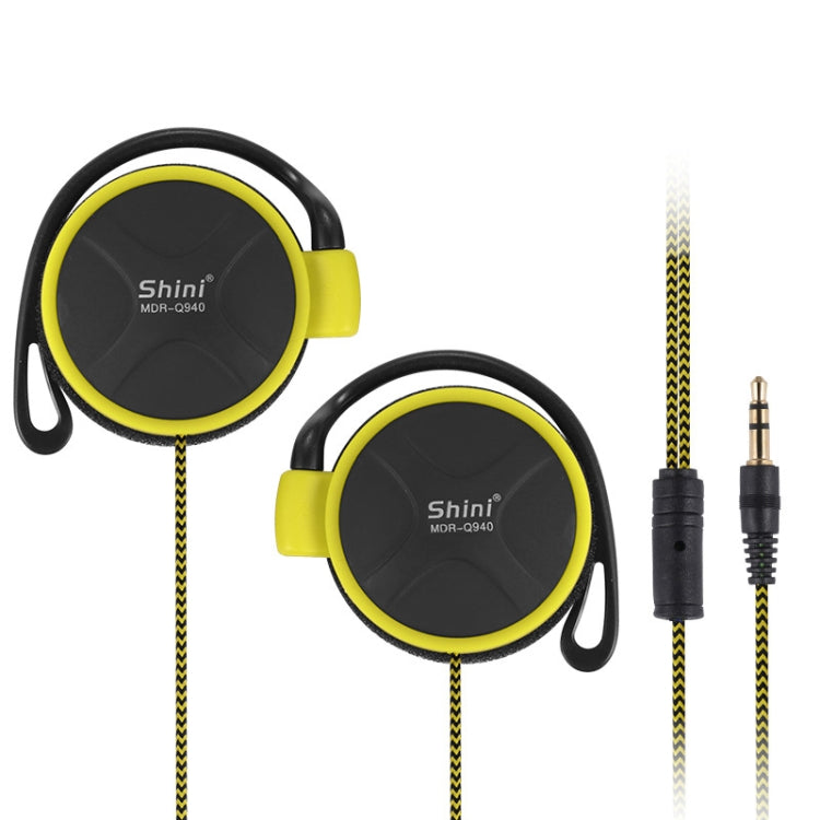 Auricular Shini Q940 Super Bass EarHook 3,5mm para Leitor Mp3 Computador Telemóvel