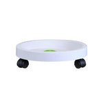 Bandeja Universal para Vaso com Rodas Redondas Fácil de Mover Bandeja para Vaso de Planta Prato de Jardim Suporte de Plástico