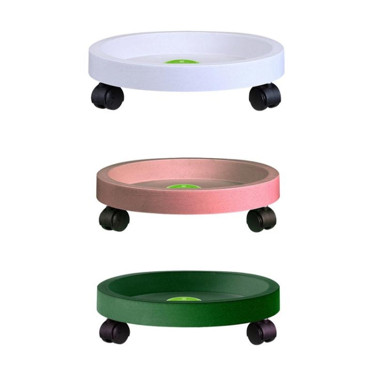 Bandeja Universal para Vaso com Rodas Redondas Fácil de Mover Bandeja para Vaso de Planta Prato de Jardim Suporte de Plástico