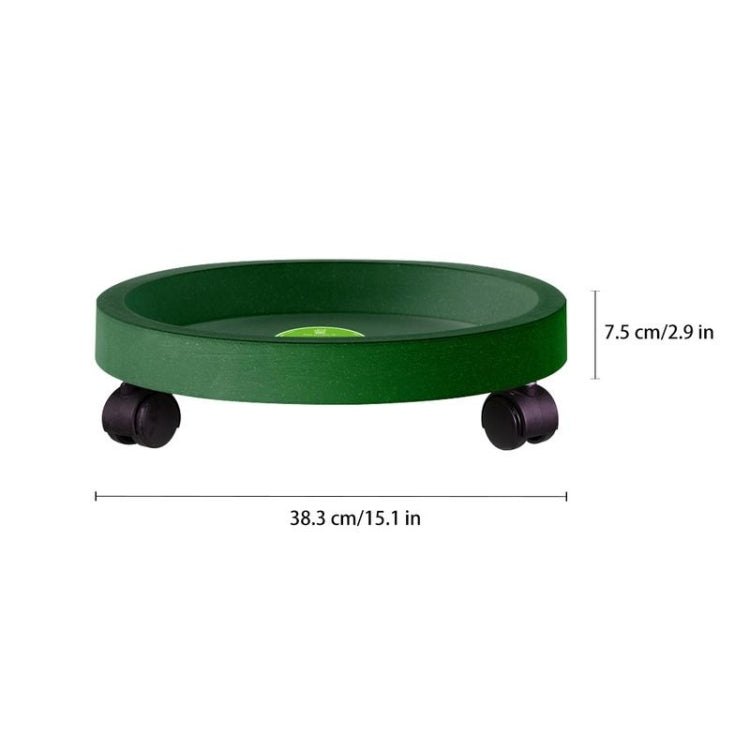 Bandeja Universal para Vaso com Rodas Redondas Fácil de Mover Bandeja para Vaso de Planta Prato de Jardim Suporte de Plástico