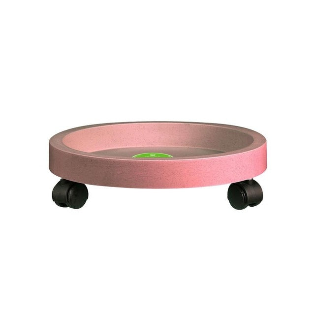 Bandeja Universal para Vaso com Rodas Redondas Fácil de Mover Bandeja para Vaso de Planta Prato de Jardim Suporte de Plástico