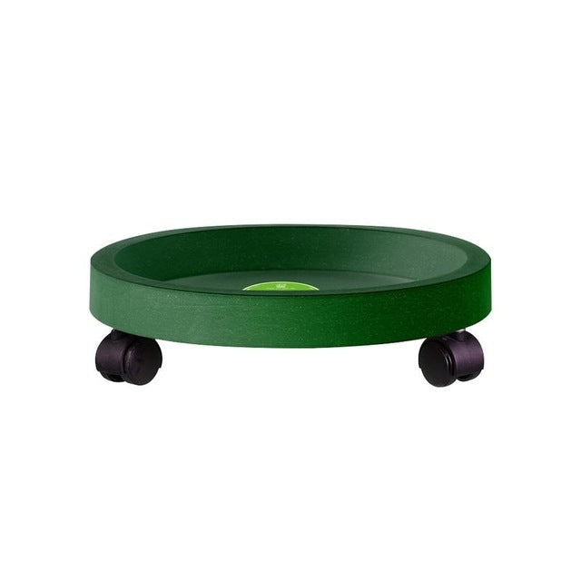 Bandeja Universal para Vaso com Rodas Redondas Fácil de Mover Bandeja para Vaso de Planta Prato de Jardim Suporte de Plástico