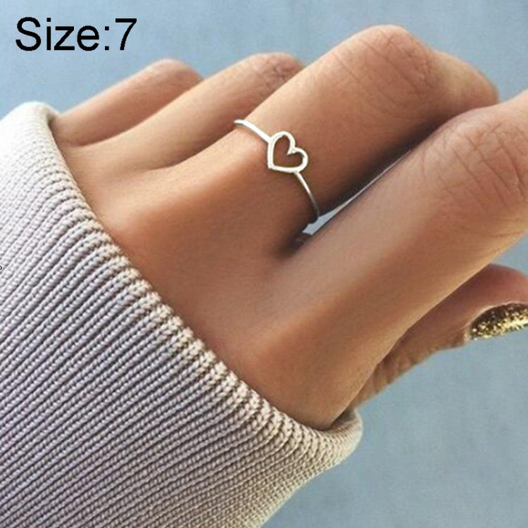 Fashion Heart Shaped Wedding Ring for Woman, White, Rose Gold