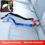 Trela com Arnês em Nylon para Cão, Cinto de Segurança para Carro, Vermelho, Preto, Azul
