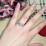 Anel Clássico Feminino com Diamante de Seis Garras Cristal, Anel de Casamento, 5, 10, 7, 8, 9, 6