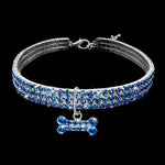 Coleira para Cães com Strass Brilhante, Colar de Cristal para Cachorros Chihuahua, Acessórios para Mascotas, L, M, S