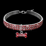Coleira para Cães com Strass Brilhante, Colar de Cristal para Cachorros Chihuahua, Acessórios para Mascotas, L, M, S