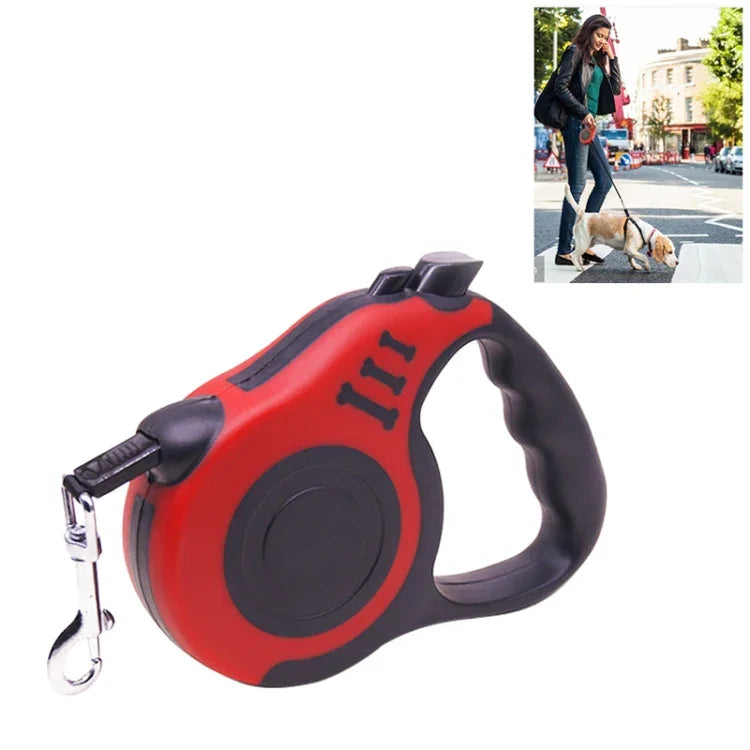 Trela Retrátil Automática Flexível para Cão, Corda de Tração para Cão e Gato, Produtos para Animais de Estimação, 3m, 5m
