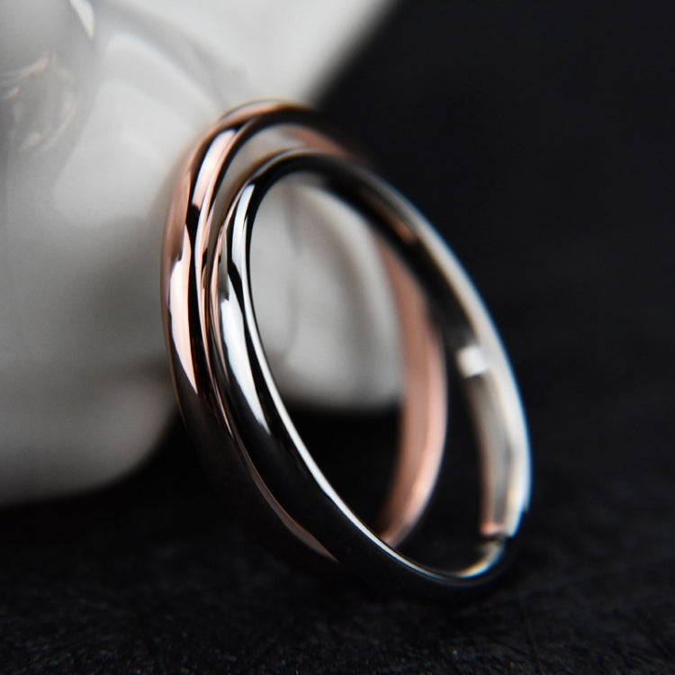 Anel Feminino em Aço Inoxidável e Titânio, 8, 3