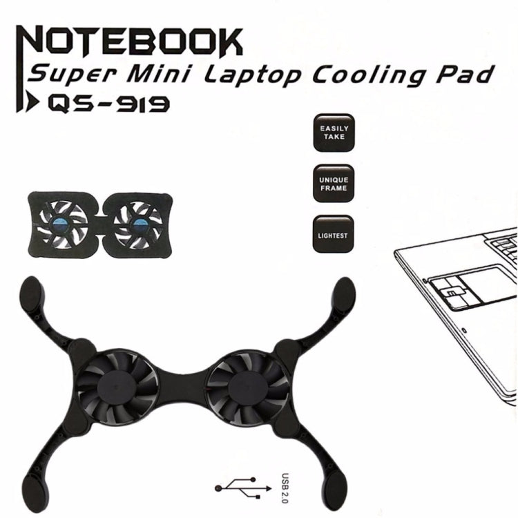 Ventoinha USB Mini Polvo para Portátil com Suporte Dobrável e Cooler
