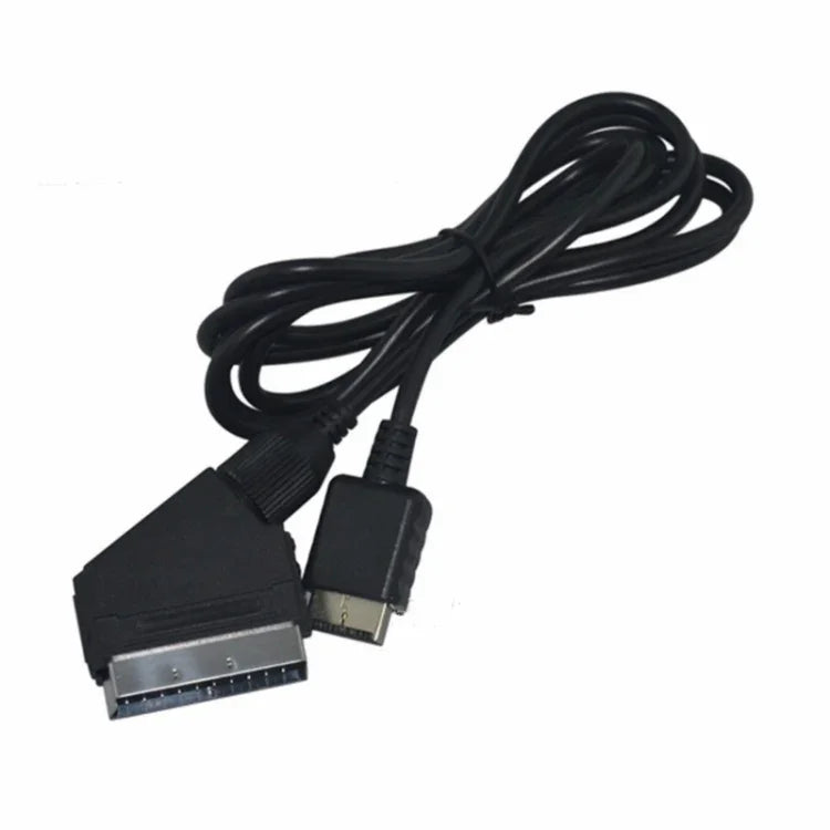 Cabo RGB SCART de 1,8m para Sony PS2/PS3, Cabo de Substituição para TV AV para Consolas PAL/NTSC, Para PS2 / PS3