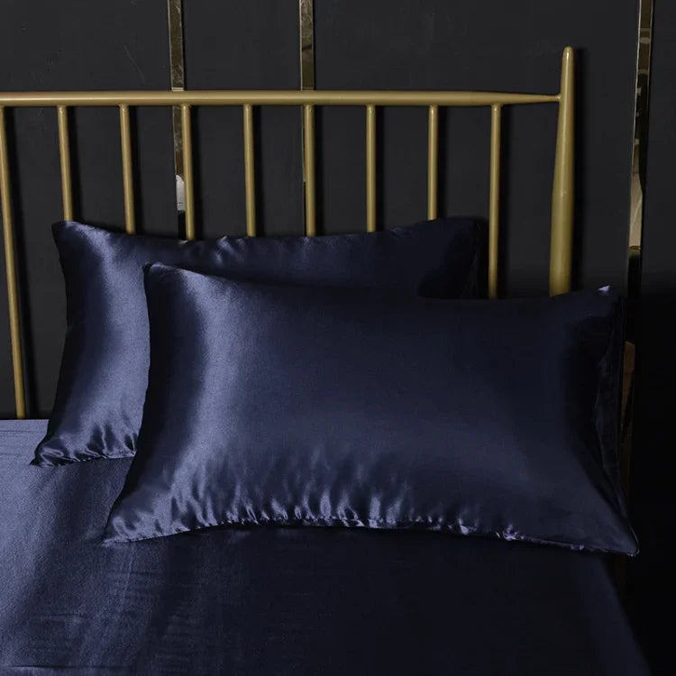 Conjunto de quatro peças para casa em seda de gelo simulada, fronha, lençol plano e lençol ajustado, US-Full/UK-D:138x190x35cm, US-Queen/UK-K:153x203x35cm, US-King:198x203x35cm, UK-SK:180x200x35cm, US-King: 198x203x35cm
