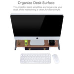 Elevador para Monitor com Pés Metálicos para iMac, MacBook, Monitor LCD, Impressora, Organizador de Secretária, Plataforma Resistente que Poupa Espaço