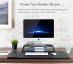 Elevador para Monitor com Pés Metálicos para iMac, MacBook, Monitor LCD, Impressora, Organizador de Secretária, Plataforma Resistente que Poupa Espaço