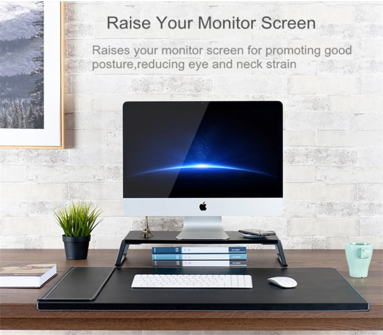 Elevador para Monitor com Pés Metálicos para iMac, MacBook, Monitor LCD, Impressora, Organizador de Secretária, Plataforma Resistente que Poupa Espaço