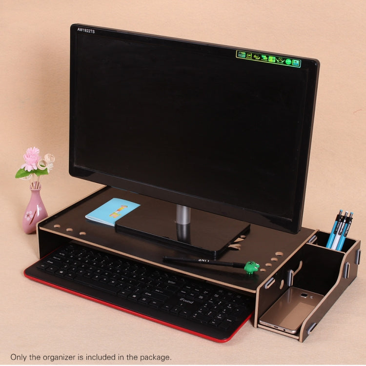 Elevador de Monitor de Computador em Madeira com Prateleira para Portátil e Organizador de Secretária com Armazenamento para Teclado, TBD049404601A, TBD049404601B, TBD049404601C, TBD049404601D