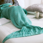 Manta cauda de sereia para adulto, mantas de dormir super macias tricotadas, 90 X 50cm, 140 X 70cm