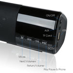 Coluna Bluetooth Portátil TOPROAD de Alta Potência 10W HIFI, Barra de Som Estéreo, TF, FM, USB, Subwoofer para Computador, TV, Telemóvel