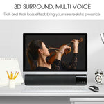 Coluna Bluetooth Portátil TOPROAD de Alta Potência 10W HIFI, Barra de Som Estéreo, TF, FM, USB, Subwoofer para Computador, TV, Telemóvel