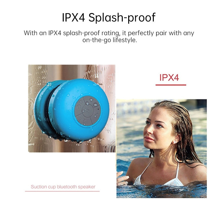 Subwoofer Portátil Mini para Chuveiro, Coluna Bluetooth Sem Fios, À Prova de Água, Mãos Livres, Receção de Chamadas, Música, Microfone com Ventosa para iPhone Samsung