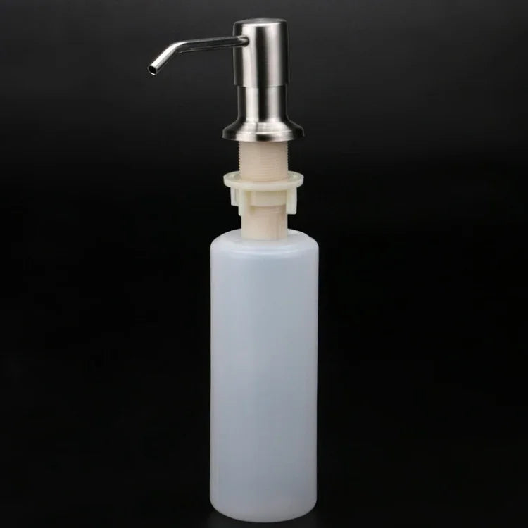 Dispenser de Sabão em Aço Inoxidável 304 para Pia de Cozinha, Frasco de Detergente e Sabão