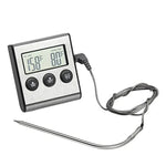 Termómetro Digital de Forno para Cozinha, Sonda para Carne, BBQ, Temporizador, Ferramentas de Cozinha para Medir Temperatura de Água e Leite, Termómetro Digital de Forno