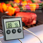 Termómetro Digital de Forno para Cozinha, Sonda para Carne, BBQ, Temporizador, Ferramentas de Cozinha para Medir Temperatura de Água e Leite, Termómetro Digital de Forno