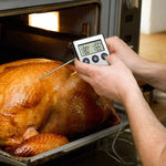 Termómetro Digital de Forno para Cozinha, Sonda para Carne, BBQ, Temporizador, Ferramentas de Cozinha para Medir Temperatura de Água e Leite, Termómetro Digital de Forno