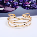 Pulseiras de Punho para Mulheres e Raparigas, Pulseiras de Moda, Ouro, Prateado, Preto Canhão, Vermelho Rosado, Colorido