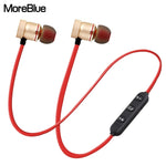 Auriculares Bluetooth Sem Fios MoreBlue S07 Metal Magnéticos Estéreo Bass Auscultadores Desportivos Sem Fios com Microfone