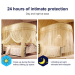 Rede Mosquiteira de Chão em Tubo de Aço Inoxidável com Três Portas em Forma de U, Super Espessa 32mm 2.0x2.2m
