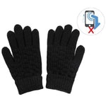 Winter Touch Screen Gloves Women Men Warm Stretch Knit Mittens Imitation Wool Thicken Full Finger Gloves, White, Grey, Black, Yellow, Navy Blue, Kids White, Kids Black, A-Navy Blue, A-Black, A-White, A-Grey, B-Grey, B-Blue, C-Yellow, C-Blue, C-Purple  ...