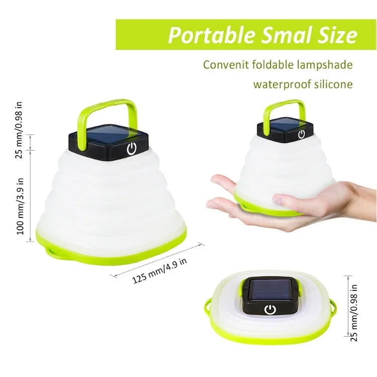 Folding Solar Lamp Outdoor Camping Tent Lamp LED Camping Lamp