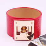 Pulseiras Largas de Pele Punk para Mulheres, Pulseira de Punho, 1, 2, 5, 6