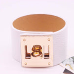 Pulseiras Largas de Pele Punk para Mulheres, Pulseira de Punho, 1, 2, 5, 6
