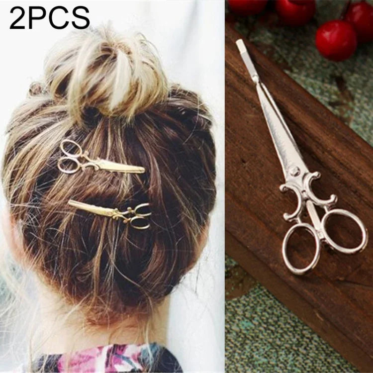 2 PCS Ornamentos Simples para Cabelo Presilhas Personalizadas Ornamentos Retro Grampos para Cabelo