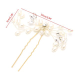2 Peças de Acessórios de Cabelo para Festival e Casamento Bastão de Cabelo Nupcial Presilha Floral Bonito Enfeite de Cabeça Presilha de Trança Acessórios de Videira