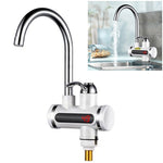 Aquecedor de Água Elétrico Instantâneo de Cozinha 220V Sem Reservatório Torneira Elétrica com Display de Temperatura, Água por Baixo, Água pela Lateral