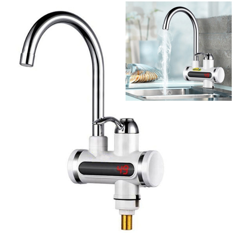 Aquecedor de Água Elétrico Instantâneo de Cozinha 220V Sem Reservatório Torneira Elétrica com Display de Temperatura, Água por Baixo, Água pela Lateral